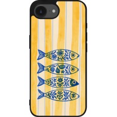 Coque iPhone 17e / 16e - Silicone rigide noir Portuguese fish 2026