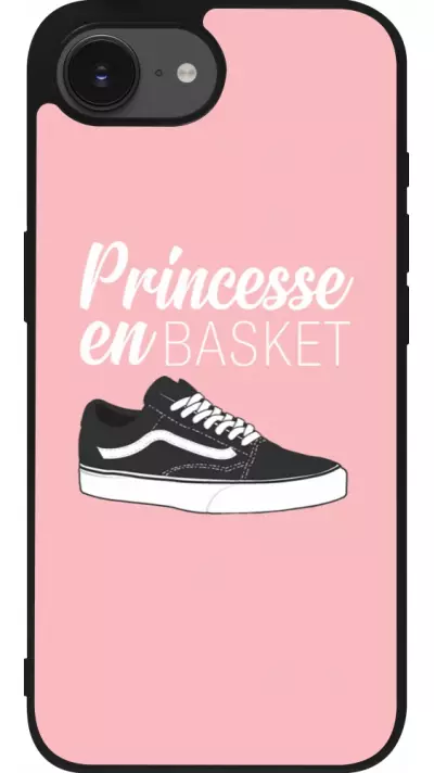 iPhone 16e Case Hülle - Silikon schwarz princesse en basket