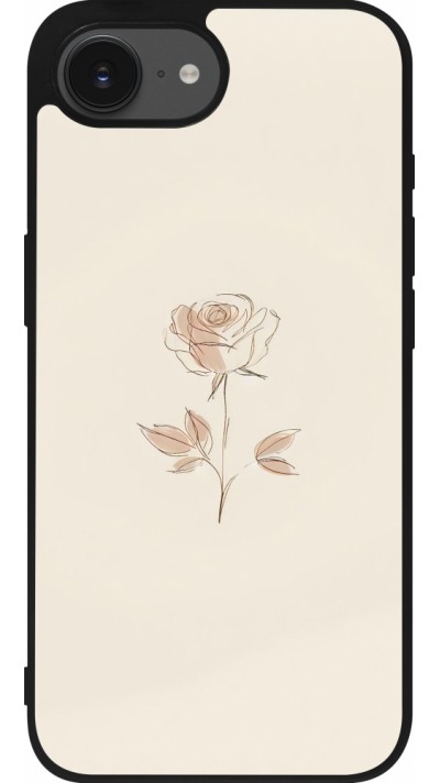 iPhone 16e Case Hülle - Silikon schwarz Rosa Sand Minimalistisch