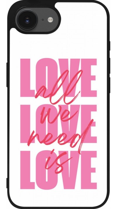iPhone 16e Case Hülle - Silikon schwarz Saint Valentines Day 26 Love all we need is