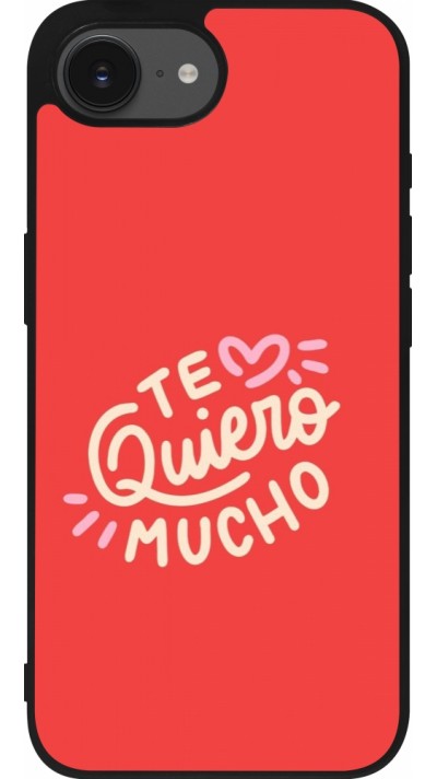 iPhone 16e Case Hülle - Silikon schwarz Saint Valentines Day 26 Te quiero mucho