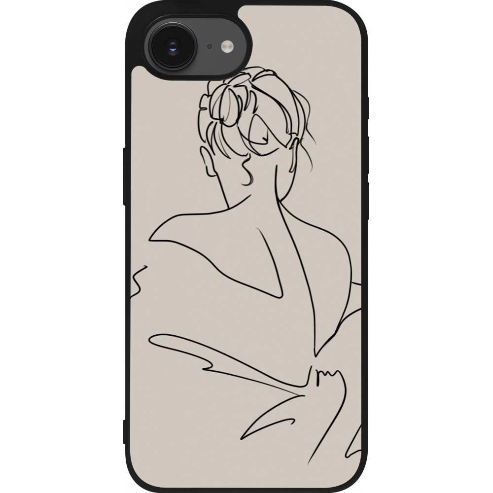 iPhone 16e Case Hülle - Silikon schwarz Salnikova 05