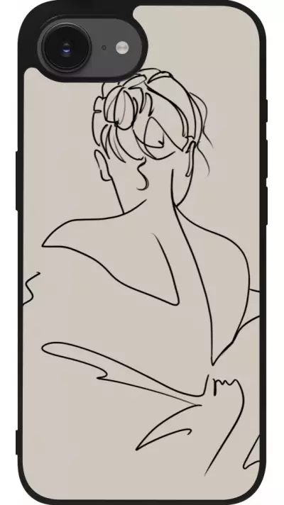 iPhone 16e Case Hülle - Silikon schwarz Salnikova 05