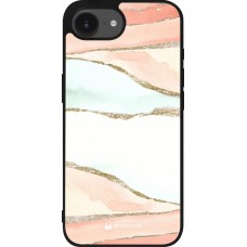 iPhone 16e Case Hülle - Silikon schwarz Shimmering Orange