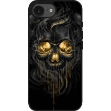 iPhone 16e Case Hülle - Silikon schwarz Skull 02