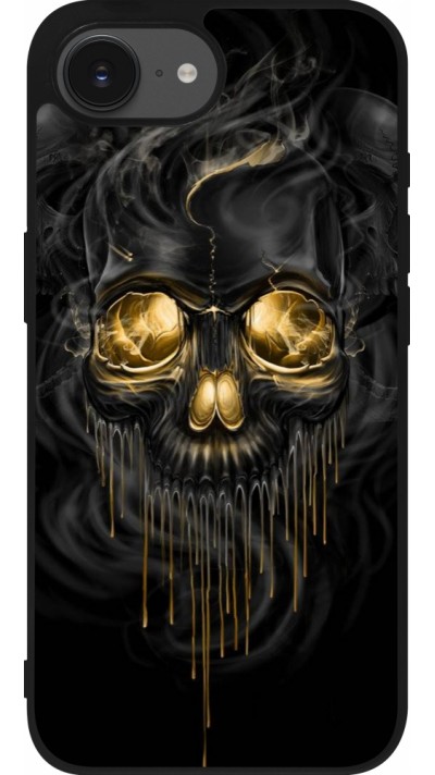 iPhone 16e Case Hülle - Silikon schwarz Skull 02