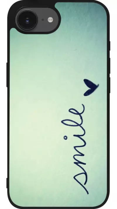 iPhone 16e Case Hülle - Silikon schwarz Smile