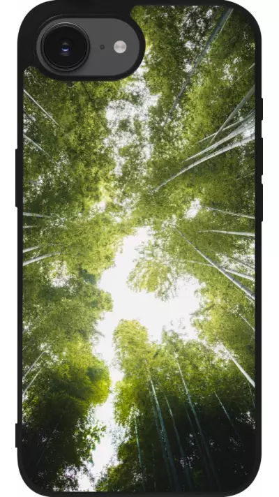 iPhone 16e Case Hülle - Silikon schwarz Spring 23 forest blue sky