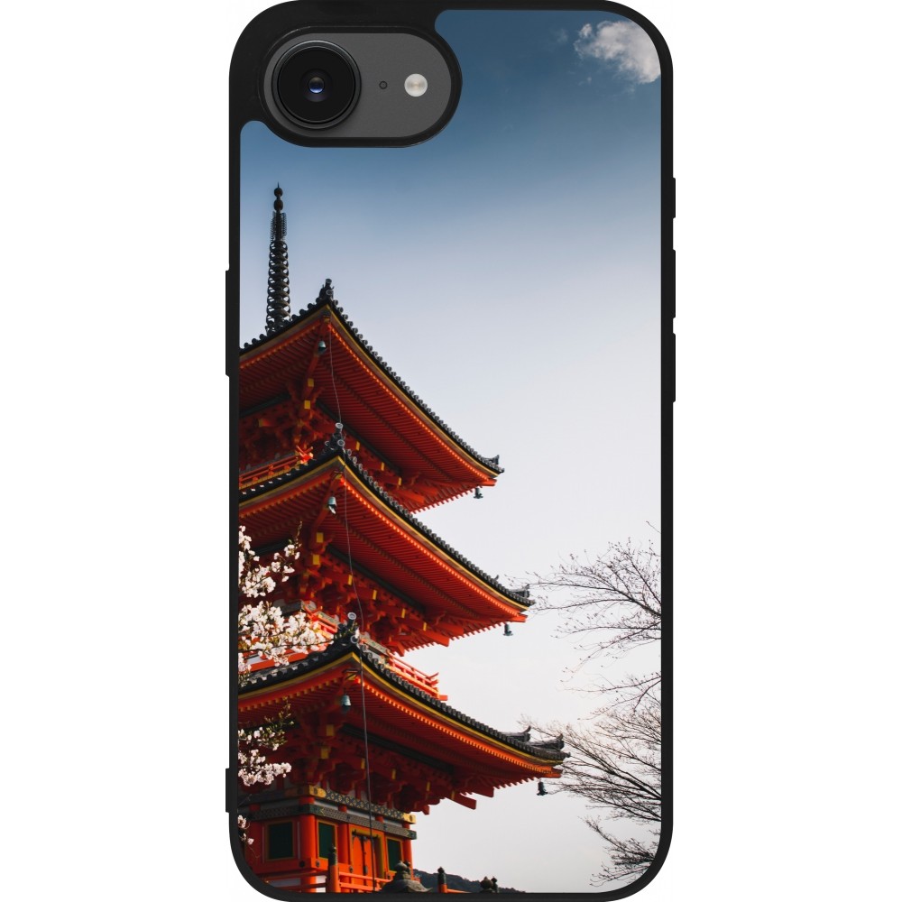 iPhone 16e Case Hülle - Silikon schwarz Spring 23 Japan