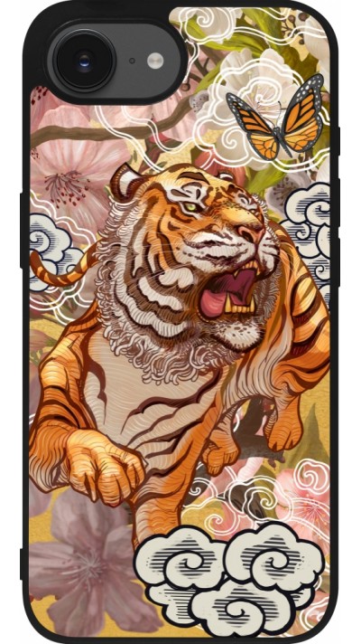 iPhone 16e Case Hülle - Silikon schwarz Spring 23 japanese tiger