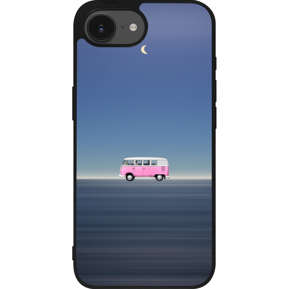 iPhone 16e Case Hülle - Silikon schwarz Spring 23 pink bus