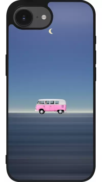 iPhone 16e Case Hülle - Silikon schwarz Spring 23 pink bus
