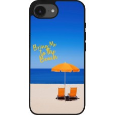 iPhone 16e Case Hülle - Silikon schwarz Summer 2025 Bring me to the beach