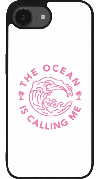 iPhone 16e Case Hülle - Silikon schwarz The Ocean is calling me