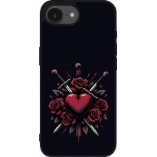 iPhone 16e Case Hülle - Silikon schwarz Valentine 2024 gothic love