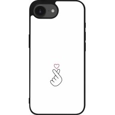 Coque iPhone 17e / 16e - Silicone rigide noir Valentine 2024 heat by Millennials