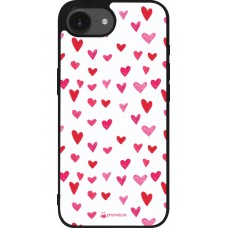iPhone 16e Case Hülle - Silikon schwarz Valentine 2022 Many pink hearts