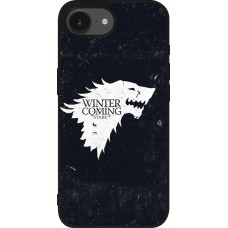iPhone 16e Case Hülle - Silikon schwarz Winter is coming Stark