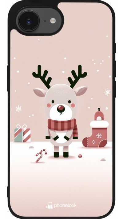 iPhone 16e Case Hülle - Silikon schwarz Weihnachten 2023 Choupinette Rentier