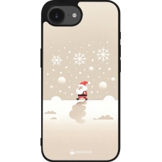 iPhone 16e Case Hülle - Silikon schwarz Weihnachten 2023 Minimalistischer Weihnachtsmann