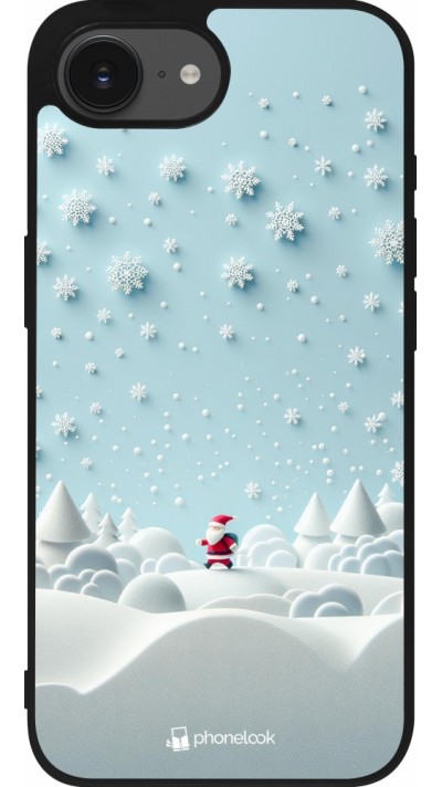 iPhone 16e Case Hülle - Silikon schwarz Weihnachten 2023 Kleiner Vater Schneeflocke