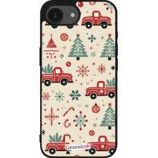 iPhone 16e Case Hülle - Silikon schwarz Weihnachten 2024 Lkw Tanne