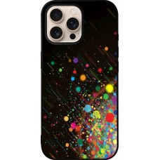 iPhone 16 Pro Max Case Hülle - Silikon schwarz Abstract Bubble Lines
