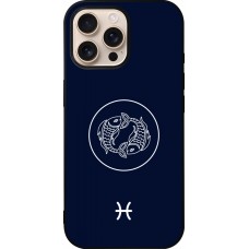 iPhone 16 Pro Max Case Hülle - Silikon schwarz Astrologie Fische