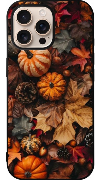 iPhone 16 Pro Max Case Hülle - Silikon schwarz Autumn 25 Pumpkin