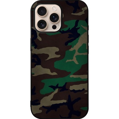iPhone 16 Pro Max Case Hülle - Silikon schwarz Camouflage 3