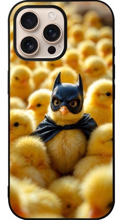 iPhone 16 Pro Max Case Hülle - Silikon schwarz Easter 2026 Chicken Batman