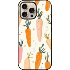 iPhone 16 Pro Max Case Hülle - Silikon schwarz Easter 2026 Illustration carrots