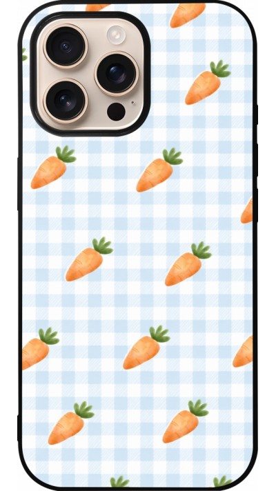 iPhone 16 Pro Max Case Hülle - Silikon schwarz Easter 2026 Pattern carrots