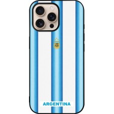 iPhone 16 Pro Max Case Hülle - Silikon schwarz Argentinien 2026 personalisierbares Fussballtrikot