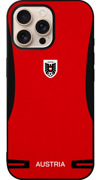 iPhone 16 Pro Max Case Hülle - Silikon schwarz O?sterreich 2026 personalisierbares Fussballtrikot