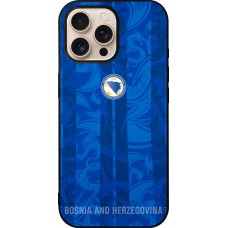 iPhone 16 Pro Max Case Hülle - Silikon schwarz Bosnien und Herzegowina 2026 personalisierbares Fussballtrikot
