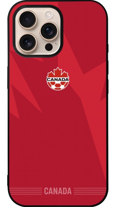 iPhone 16 Pro Max Case Hülle - Silikon schwarz Kanada 2026 personalisierbares Fussballtrikot