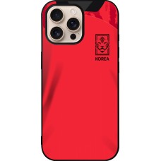 iPhone 16 Pro Max Case Hülle - Silikon schwarz Südkorea 2022 personalisierbares Fussballtrikot