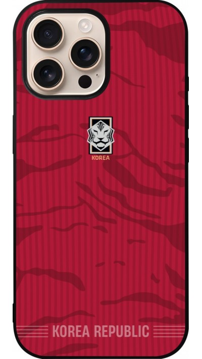iPhone 16 Pro Max Case Hülle - Silikon schwarz Südkorea 2026 personalisierbares Fussballtrikot