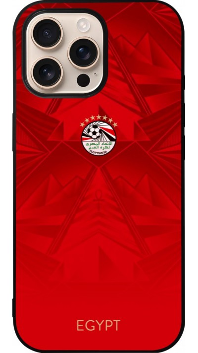 iPhone 16 Pro Max Case Hülle - Silikon schwarz Ägypten 2026 personalisierbares Fussballtrikot