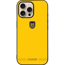 iPhone 16 Pro Max Case Hülle - Silikon schwarz Ecuador 2026 personalisierbares Fussballtrikot