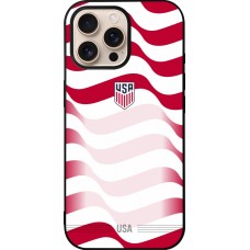 iPhone 16 Pro Max Case Hülle - Silikon schwarz Vereinigten Staaten 2026 personalisierbares Fussballtrikot