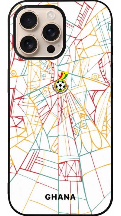 iPhone 16 Pro Max Case Hülle - Silikon schwarz Ghana 2026 personalisierbares Fussballtrikot