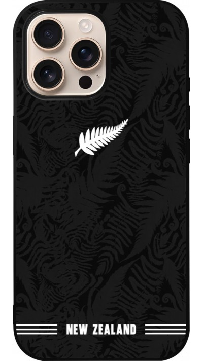 iPhone 16 Pro Max Case Hülle - Silikon schwarz Neuseeland 2026 personalisierbares Fussballtrikot