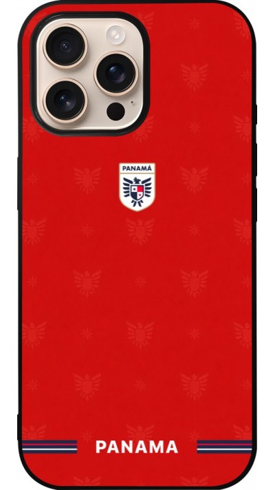 iPhone 16 Pro Max Case Hülle - Silikon schwarz Panama 2026 personalisierbares Fussballtrikot