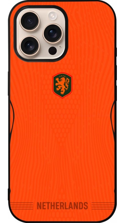 iPhone 16 Pro Max Case Hülle - Silikon schwarz Niederlande 2026 personalisierbares Fussballtrikot
