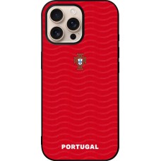 iPhone 16 Pro Max Case Hülle - Silikon schwarz Portugal 2026 personalisierbares Fussballtrikot
