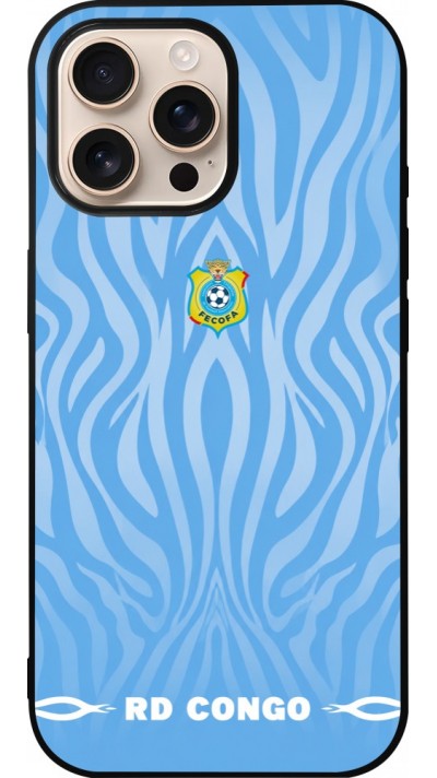 iPhone 16 Pro Max Case Hülle - Silikon schwarz Demokratische Republik Kongo 2026 personalisierbares Fussballtrikot