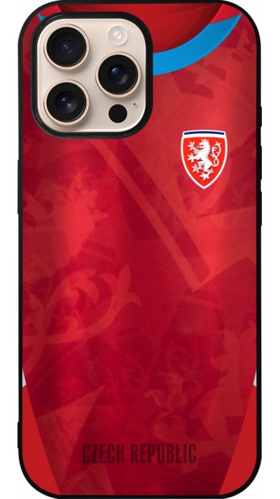 iPhone 16 Pro Max Case Hülle - Silikon schwarz Tschechische Republik personalisierbares Fussballtrikot