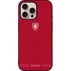 iPhone 16 Pro Max Case Hülle - Silikon schwarz Tschechische Republik 2026 personalisierbares Fussballtrikot